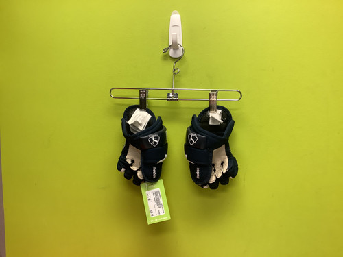 Vist Large View of Product Image Which is Used Reebok CROSBY 87 Youth Gloves Navy Blue 8"