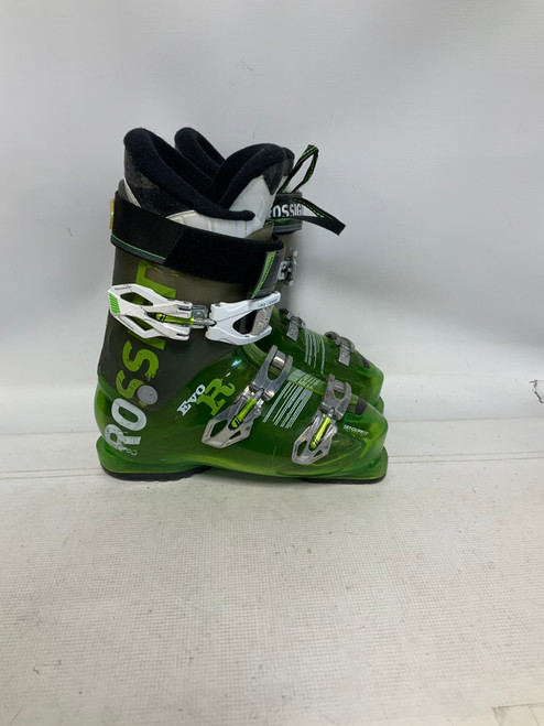 Vist Large View of Product Image Which is Used Rossignol EVO R Mens DH Ski Boot Green 265 MP - M08.5 - W09.5