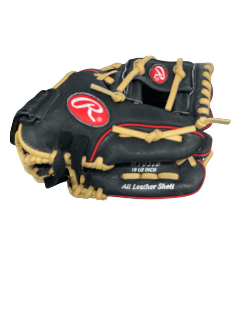Vist Large View of Product Image Which is Used Rawlings H105IB BB/SB Glove RH Throw Black 10 1/2"