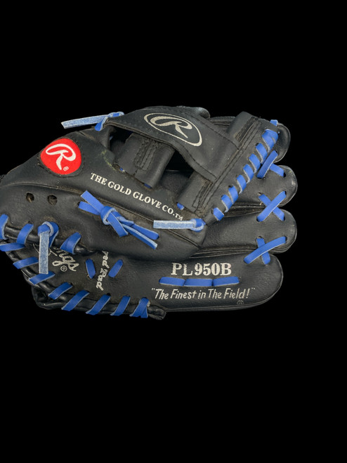 Vist Large View of Product Image Which is Used Rawlings PL950B BB/SB Glove RH Throw Black 9 1/2"