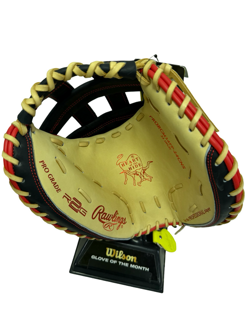 Vist Large View of Product Image Which is New Rawlings HEART OF THE HIDE PROCM34FP-24CNS Fastpitch Softball Catchers Mitt RH Throw Tan 34"