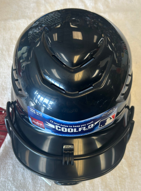 Vist Large View of Product Image Which is Rawlings CFBH1 6 1/2 - 7 1/2 Batting Helmet w/Mask Black MD