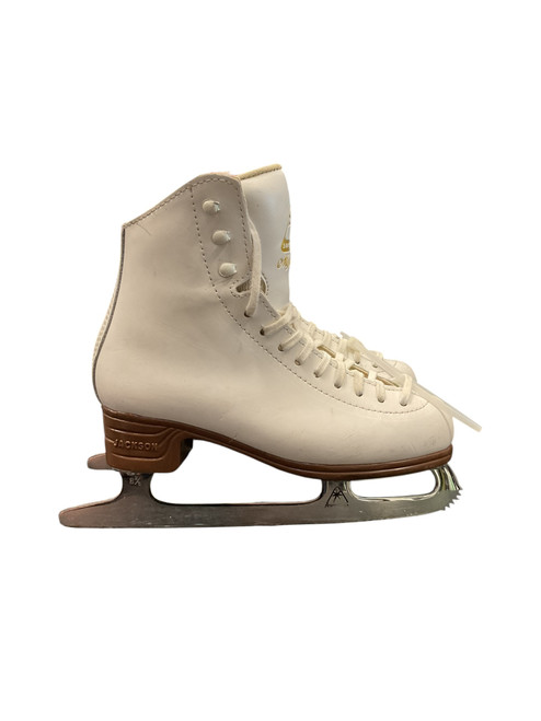 Vist Large View of Product Image Which is Used Jackson MYSTIQUE 1491 SZ 3.5 Girls Figure Skate White Junior 03.5