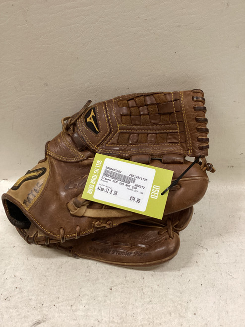 Vist Large View of Product Image Which is Used Mizuno GCP 1AS BB/SB Glove RH Throw Brown 11 1/2"