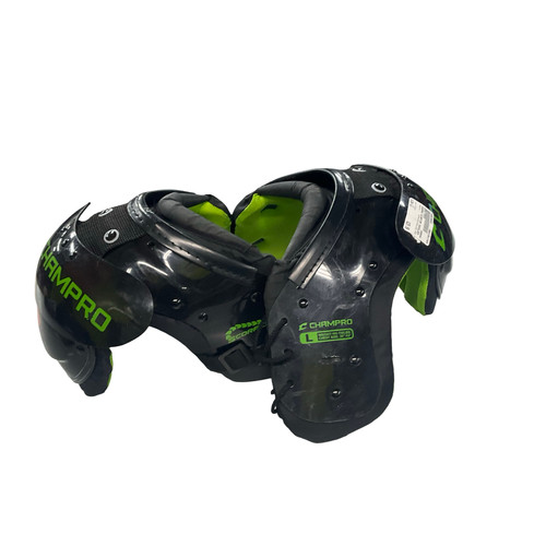 Vist Large View of Product Image Which is Used Champro SCORPION SHOULDER PADS FB Shoulder Pads Black LG