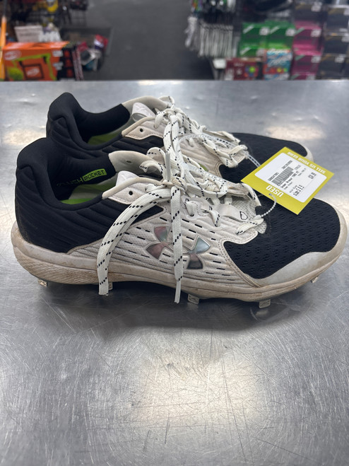 Vist Large View of Product Image Which is Used Under Armour YARD MT BB/SB Cleats Black Senior 9.5