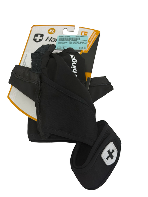 Vist Large View of Product Image Which is New Harbinger PRO WRIST WRAP Exercise Gloves Black XL