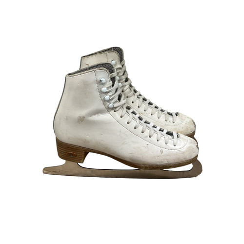 Vist Large View of Product Image Which is Used Riedell FIGURE SKATES WomensFigure Skate White Senior 8