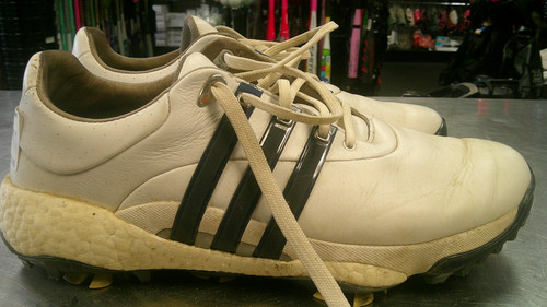 Vist Large View of Product Image Which is Used Adidas Mens Golf Shoes White Senior 9.5