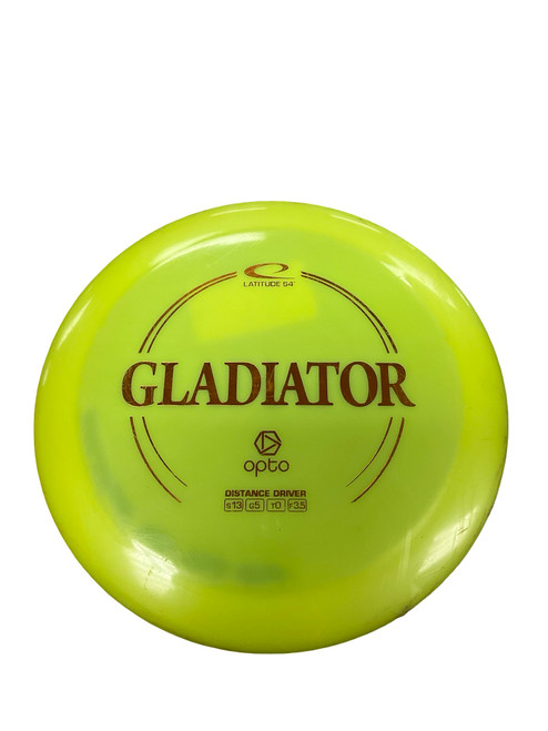 Vist Large View of Product Image Which is Used Latitude 64 OPTO GLADIATOR Disc Golf Driver Yellow