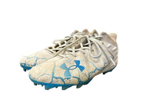 Vist Large View of Product Image Which is Used Under Armour BLUR 2 MC LAX Cleats Boys White Junior 06