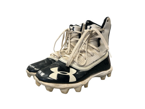 Vist Large View of Product Image Which is Used Under Armour Highlight RM Jr FB Cleats White And Black Junior 04