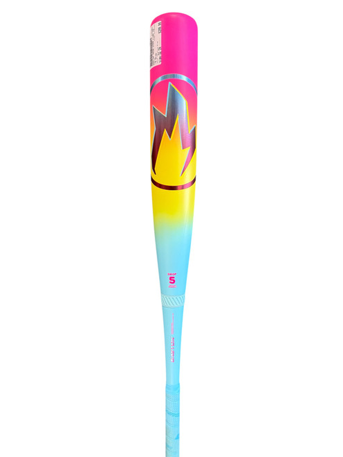 Vist Large View of Product Image Which is Used 2026 Easton Hype Fire EUT6HYP5 32/27 -5 USSSA 2 3/4 Bat - Pink/Yellow/Sky Blue