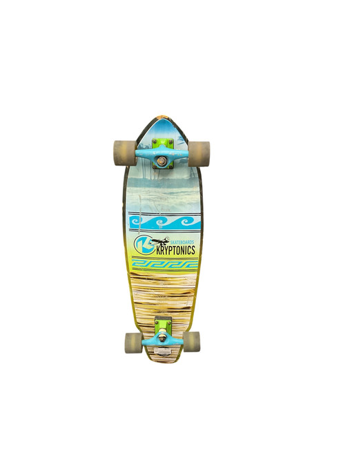 Vist Large View of Product Image Which is Used Kryptonics BLUE AND GREEN SKATEBOARD Longboard Green Long