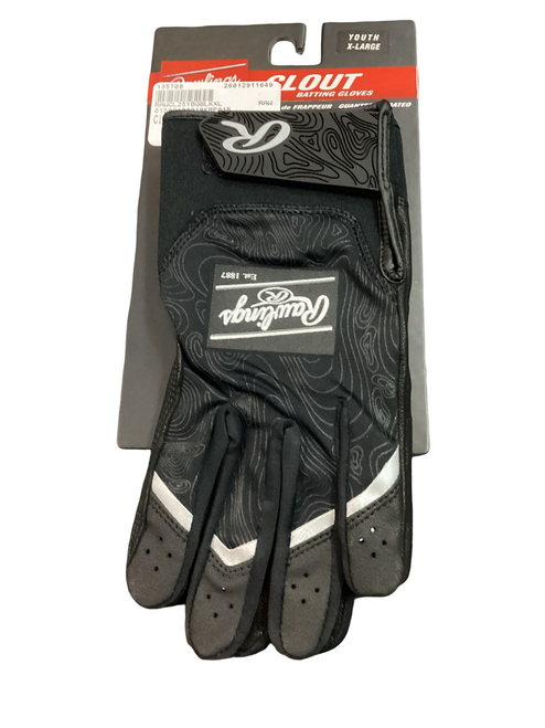 Vist Large View of Product Image Which is New Rawlings CLOUT BB/SB Batting Gloves Black XL