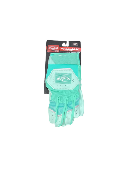 Vist Large View of Product Image Which is New Rawlings WORKHORSE MINT BB/SB Batting Gloves