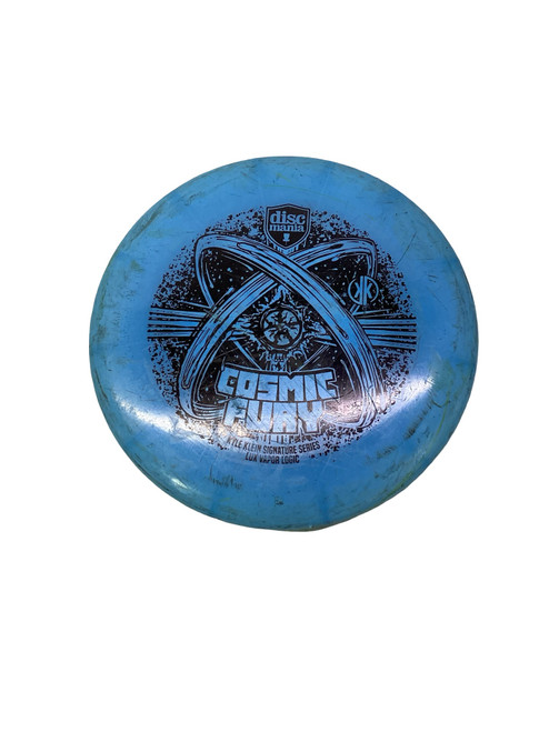 Vist Large View of Product Image Which is Used Discmania COSMIC FURY Disc Golf Putter Royal Blue 176g