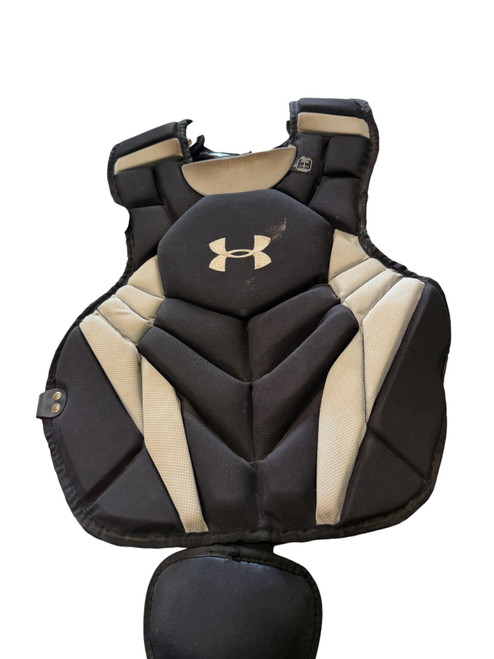 Vist Large View of Product Image Which is Used Under Armour CHEST PROTECTOR Catchers Chest Protector Black Adult
