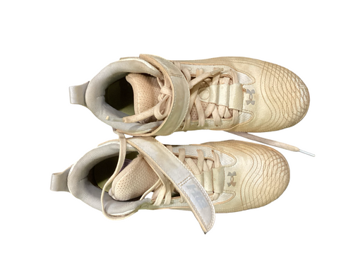 Vist Large View of Product Image Which is Used Under Armour BRYCE HARPER BB/SB Cleats White Junior 03.5