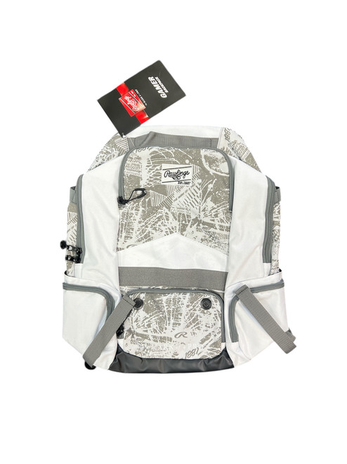 Vist Large View of Product Image Which is Used Rawlings NEW GAMER BACKPACK BB/SB Player Backpack White