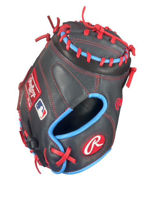 Vist Large View of Product Image Which is Used Rawlings NEW NXT BB/SB Catchers RH Throw Navy Blue 32 1/2"