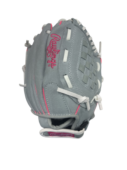 Vist Large View of Product Image Which is Used Rawlings SURE CATCH BB/SB Glove RH Throw Grey 10 1/2"