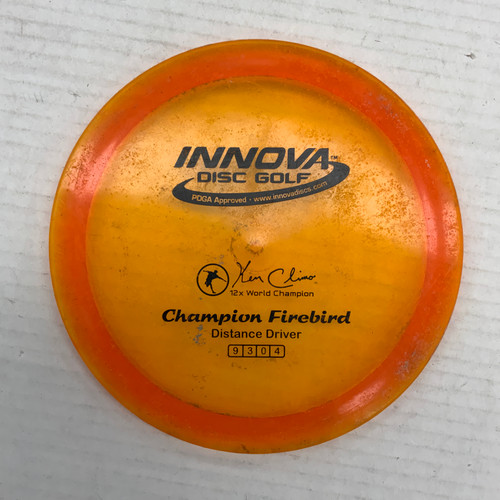 Vist Large View of Product Image Which is Used Innova CHAMPION FIREBIRD Disc Golf Driver Orange 175g