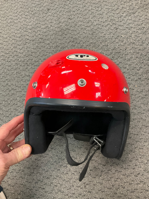 Vist Large View of Product Image Which is Used TPI MOTORSPORTS RED HELMET Adult Helmet Red MD