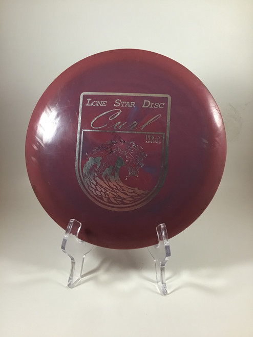 Vist Large View of Product Image Which is Used Lone Star Disc ALPHA CURL Disc Golf Driver Purple 175g