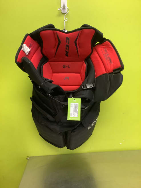 Vist Large View of Product Image Which is Used CCM EFLEX EXTREME 1.5 Junior Goalie Pant Black LG