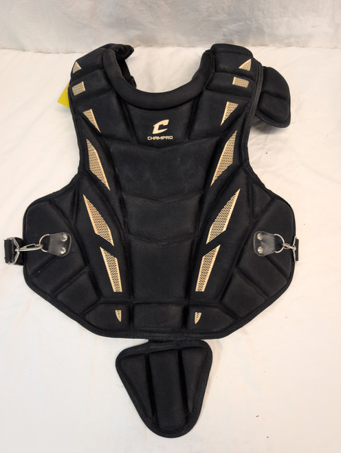 Vist Large View of Product Image Which is Used Champro CP102B Catchers Chest Protector Black Youth