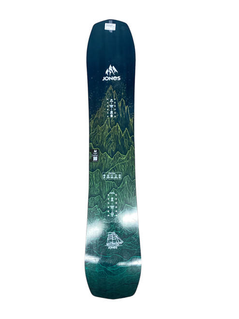 Vist Large View of Product Image Which is Used Jones YOUTH FLAGSHIP Boys Snowboard Only Green 147 cm