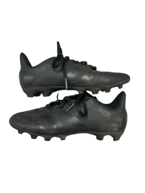Vist Large View of Product Image Which is Used Adidas Soccer Cleats Black Junior 04