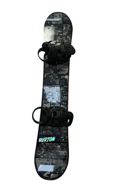 Vist Large View of Product Image Which is Used 2014 Burton DESCENDANT WIDE Mens 158 cm Snowboard w/ LG Burton Cartel Bindings