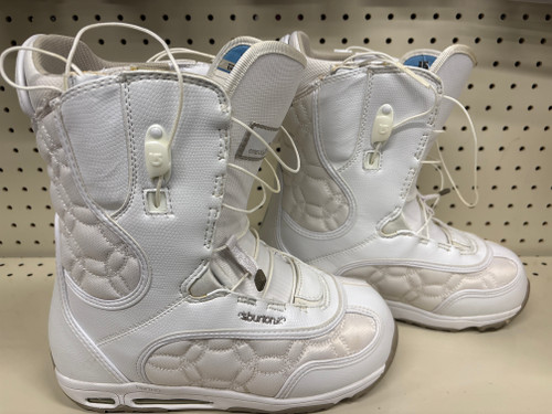 Vist Large View of Product Image Which is Used Burton EMERALD S/B BOOT Womens Snowboard Boots White Senior 8.5