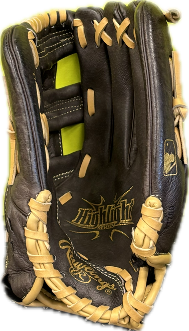 Vist Large View of Product Image Which is Used Rawlings H115HBR BB/SB Glove RH Throw Brown 11 1/2"