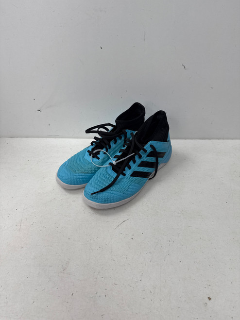 Vist Large View of Product Image Which is Used Adidas PREDATOR Soccer Indoor Shoes Sky Blue Senior 7