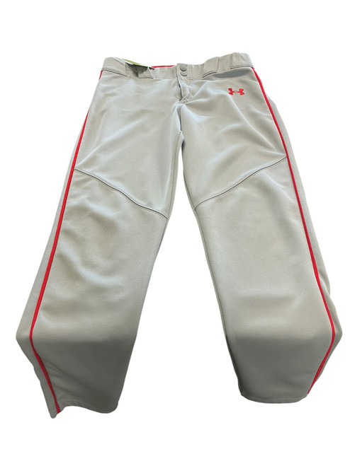 Vist Large View of Product Image Which is Used Under Armour BASEBALL PANTS RED/WHITE BB/SB Pant Boys White LG