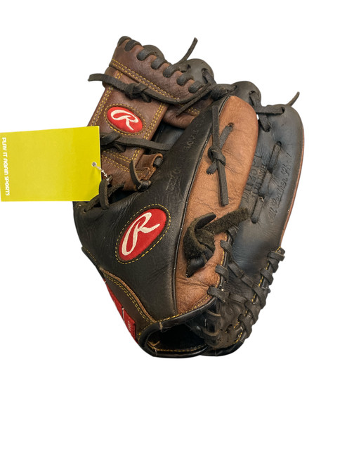 Vist Large View of Product Image Which is Used Rawlings PREMIUM SERIES BB/SB Glove RH Throw Black 11 1/4"