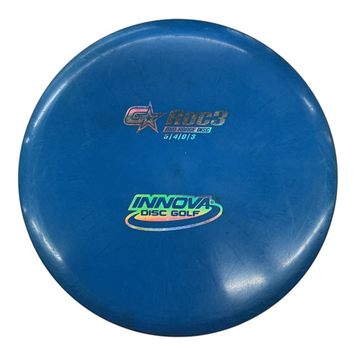 Vist Large View of Product Image Which is Used Innova G STAR ROC3 Disc Golf Mid Range Royal Blue 180g