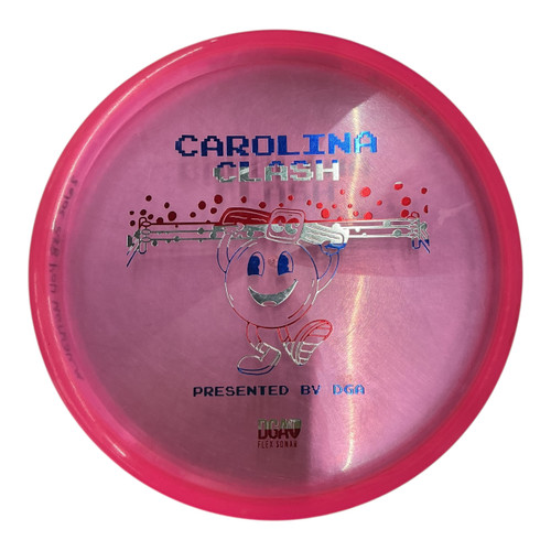 Vist Large View of Product Image Which is Used DGA FLEX SONAR Disc Golf Putter Pink 175g