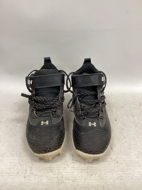 Vist Large View of Product Image Which is Used Under Armour BH CLEAT BB/SB Cleats Black Junior 02.5