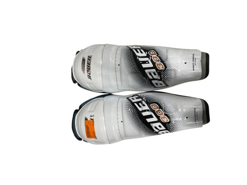Vist Large View of Product Image Which is Used Bauer 300 Senior Shin Guards White 13"