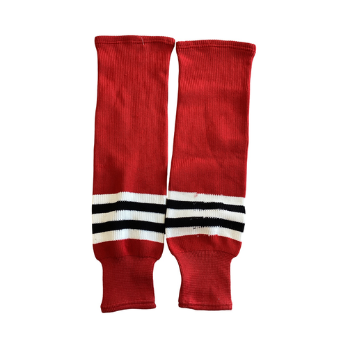 Vist Large View of Product Image Which is Used Hockey Sock White/Black/Red 25"