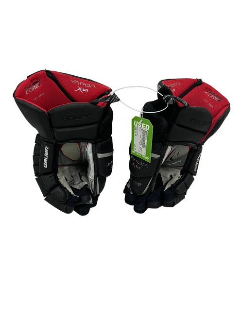Vist Large View of Product Image Which is Used Bauer Vapor X:60 Senior Gloves Black 15"