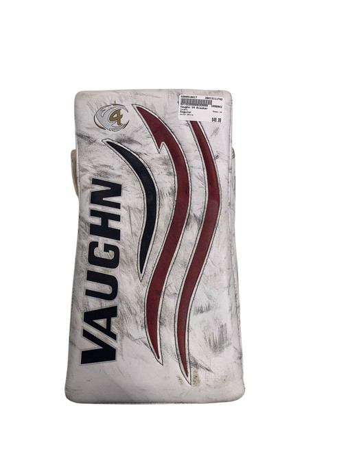 Vist Large View of Product Image Which is Used Vaughn V4 Senior Goalie Blocker White/Maroon/Black