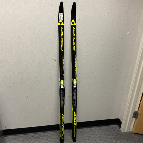 Vist Large View of Product Image Which is Used Fischer RCS SPRINT Boys XC Ski/Binding Black And Optic Yellow 150 cm