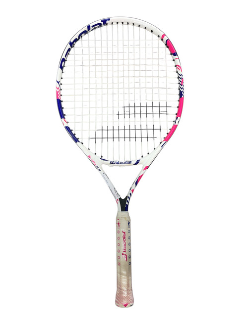 Vist Large View of Product Image Which is Used Babolat BFLY23 Junior Tennis Racquet White 23"