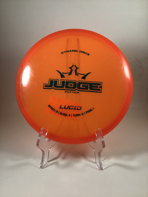 Vist Large View of Product Image Which is Used Dynamic Discs LUCID JUDGE Disc Golf Putter Orange 176g