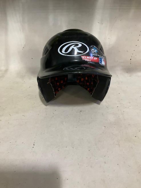 Vist Large View of Product Image Which is Used Rawlings BATTING HELMET 6 1/2- 7 1/2 Batting Helmet No Mask Black MD